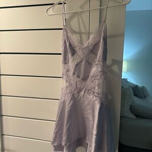 Elegant Lavender Lace Chemise